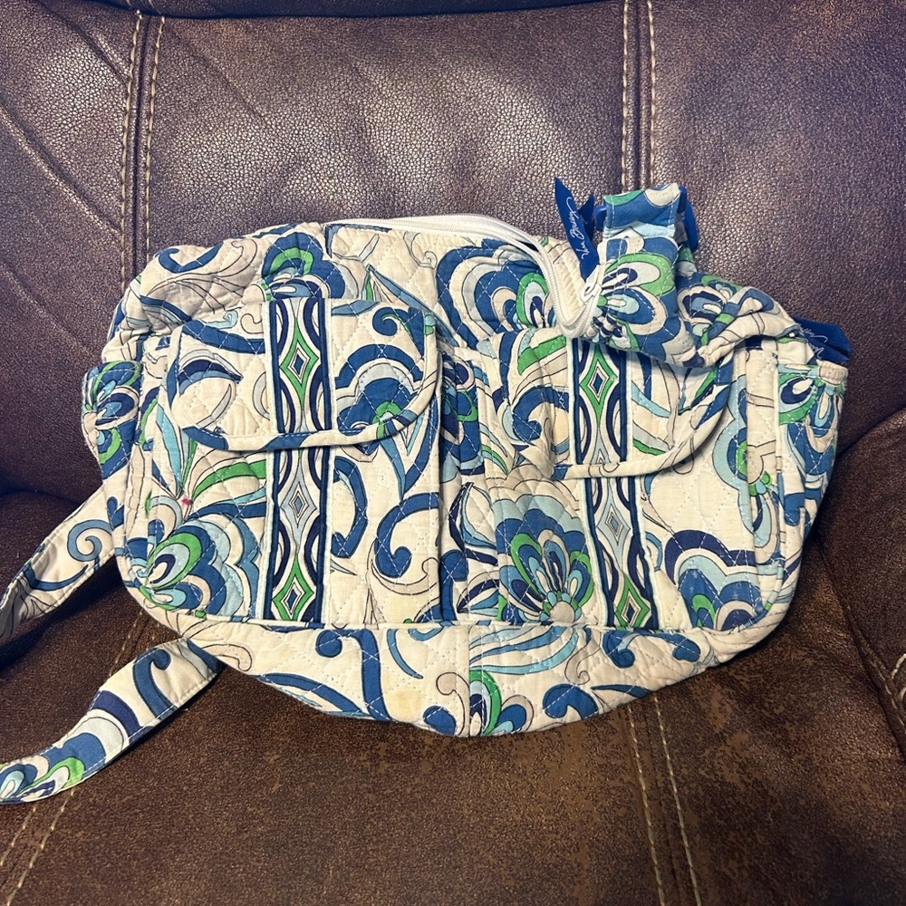 Vera Bradley Blue and Green Crossbody Bag